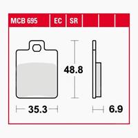 TRW Sinter metaal remblokken, en remschoenen voor de moto, MCB695SR