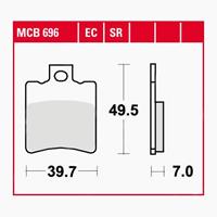 TRW Lucas Bremsbeläge Sintermetall Scooter MCB696SR 39,7x49,