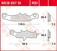 TRW RSI remblokken, en remschoenen voor de moto, MCB697RSI