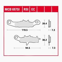 TRW Lucas Bremsbeläge Sintermetall Offroad MCB697SI 119,5/94