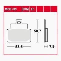 TRW Lucas Bremsbeläge Sintermetall Scooter MCB709SRM 53,6x50