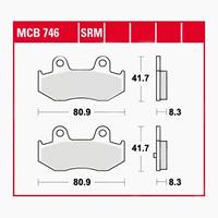 TRW Lucas Bremsbeläge organisch MCB746  80,9x41,7x8,3mm