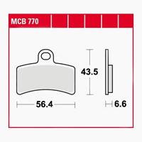 TRW Lucas Bremsbeläge organisch MCB770  56,4x43,5x6,6mm