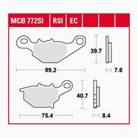 TRW Lucas Bremsbeläge Sintermetall Offroad MCB772SI 99,2/75,