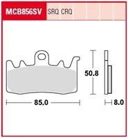 TRW CRQ remblokken, en remschoenen voor de moto, MCB856CRQ