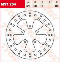 TRW MST vaste remschijf, voor de moto, MST254
