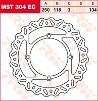 TRW EC off road remschijf, voor de moto, MST304EC