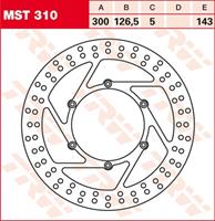 TRW MST vaste remschijf, voor de moto, MST310