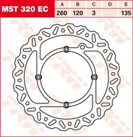 TRW EC off road remschijf, voor de moto, MST320EC