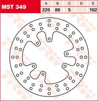TRW MST vaste remschijf, voor de moto, MST349