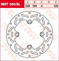 TRW MST vaste remschijf, voor de moto, MST366SL