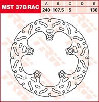 TRW MST vaste remschijf RAC design, voor de moto, MST378RAC