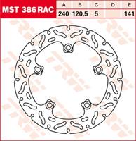 TRW MST vaste remschijf RAC design, voor de moto, MST386RAC
