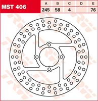 TRW MST vaste remschijf, voor de moto, MST406