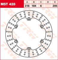 TRW MST vaste remschijf, voor de moto, MST428