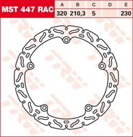 TRW MST vaste remschijf RAC design, voor de moto, MST447RAC