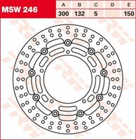 TRW MSW Zwevende remschijf, voor de moto, MSW246