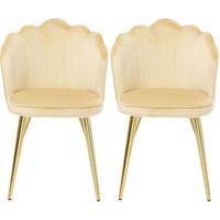 Kare Design Eetkamerstoel Princess Beige (set van 2)