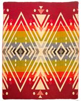 EcuaFina Alpaca native plaid Imbabura 195 cm x 235 cm - Rood