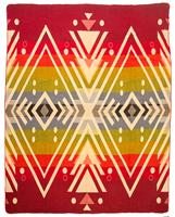 EcuaFina Alpaca native plaid Imbabura 195 cm x 235 cm - Rood