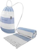 Normani Badehandtuch mit Rucksackfunktion Badetücher blau Gr. 90 x 170