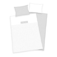 Herding Bio Kinder-Wendebettw&auml;sche I love you Renforc&eacute; grau/wei&szlig; Gr. 100 x 135 + 40 x 60