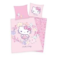 Herding Wendebettwäsche Hello Kitty Renforcé rosa Gr. 135 x 200 + 80 x 80