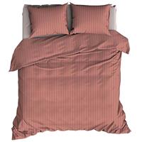 Satin d'Or Dekbedovertrek Streep Oldrose-1-persoons (140 x 200/220 cm)