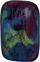 Moooi Carpets Scribble Black Green Blue - 200x300 cm Rond Vloerkleed