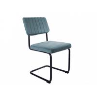 Leitmotiv Eetkamerstoel Keen 47 X 56 X 84 Cm Fluweel Blauw