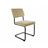 Leitmotiv Eetkamerstoel Keen 47 X 56 X 84 Cm Fluweel Zandbruin