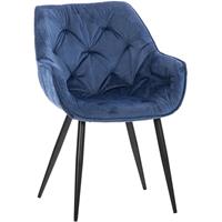 CLP Stuhl Tanna Samt-blau
