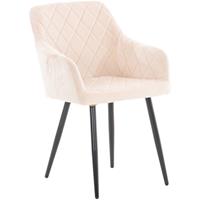 CLP Esszimmerstuhl Shila-beige-Samt