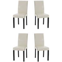 CLP 4er Set Esszimmerstuhl Ina schwarz-creme
