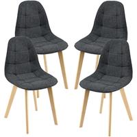 [EN.CASA] Esszimmerstuhl Kopparberg 4er-Set Schwarz