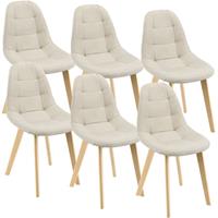[EN.CASA] Esszimmerstuhl Kopparberg 6er-Set Beige