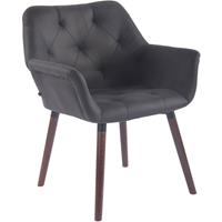 CLP Esszimmerstuhl Cassidy Vintage Kunstleder-schwarz-Walnuss