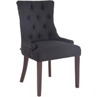 CLP Esszimmerstuhl Aberdeen Stoff-schwarz-Antik