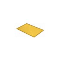 Oplegdeksel voor stapelbak, VE = 4 stuks, l x b = 600 x 400 mm, geel