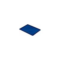Oplegdeksel voor stapelbak, VE = 4 stuks, l x b = 400 x 300 mm, blauw