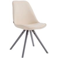 CLP Besucherstuhl Laval Rund-creme-Grau