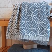 framsohn frottier Duschtuch Design Rauten, (1 St.), mit mehrfarbig gewebtem Saum
