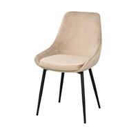 Nordiq Sierra fluwelen eetkamerstoel - Velvet - Beige