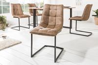 Vrijdragende Eetkamerstoel Miami Taupe Bruin - 39856