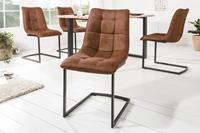 Vrijdragende Eetkamerstoel Miami Bruin - 39855