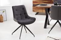 Divani Stoel Donkergrijs Zwart Retro - 40018