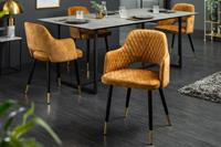 Stoel Paris Fluweel Mosterdgeel - 40573