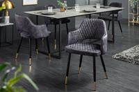 Stoel Paris fluweel Grijs - 40571