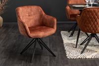 Stoel Euphoria Bruin Fluweel Draaibaar - 40262