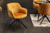 Stoel Euphoria Mosterdgeel Fluweel Draaibaar - 40260